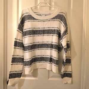 NWOT | Black and White Cotton Sweater | Size Medium